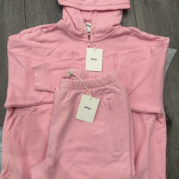 Khy Jackets & Blazers - khy Women's Pink Hooded Jacket & Jogger Set